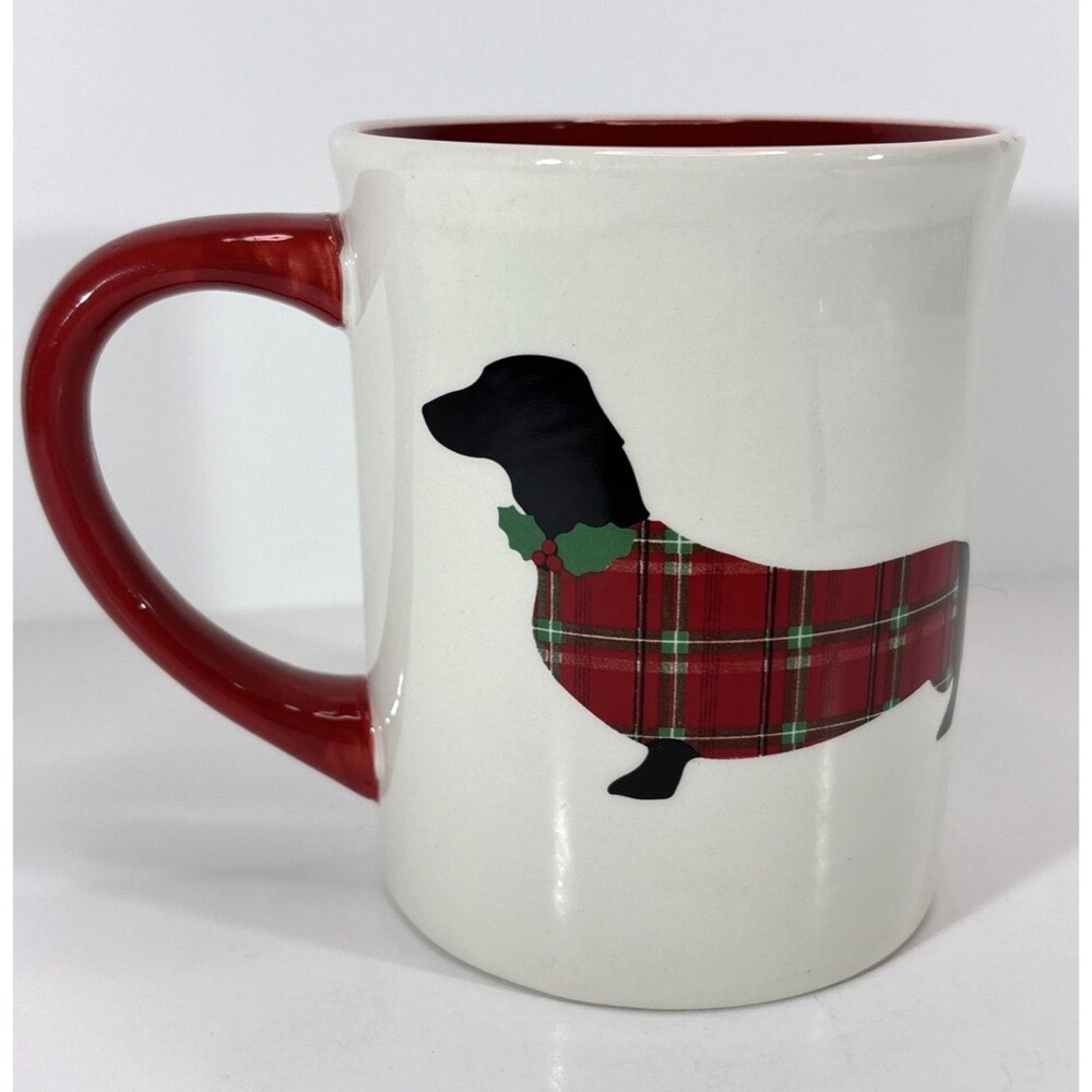 Dachshund Christmas Holiday Coffee Tea Mug Winter Wonder Lane GUC